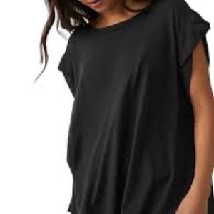 Free people Naomi tee in washed black